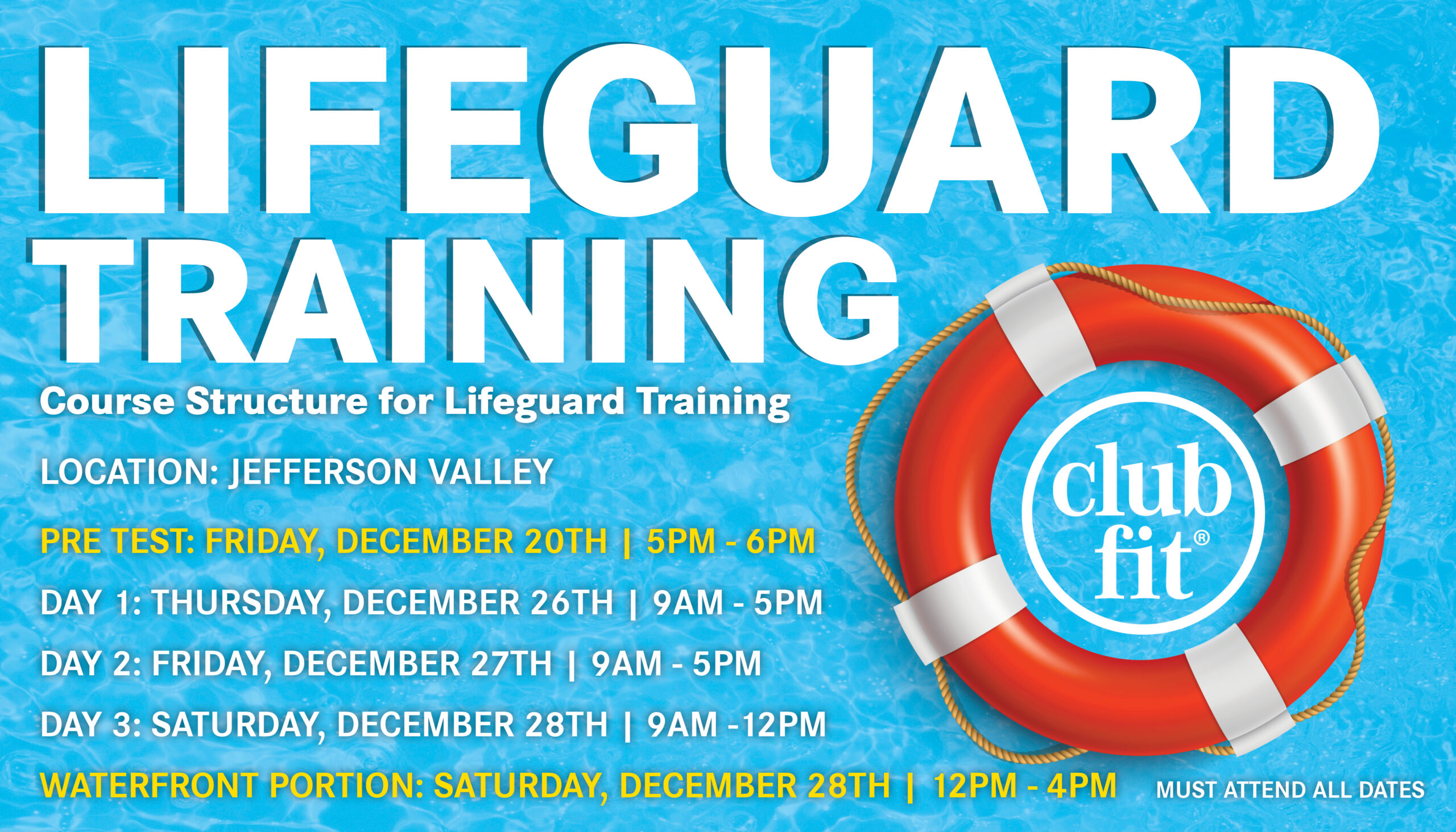 Christmas Break Lifeguard Training