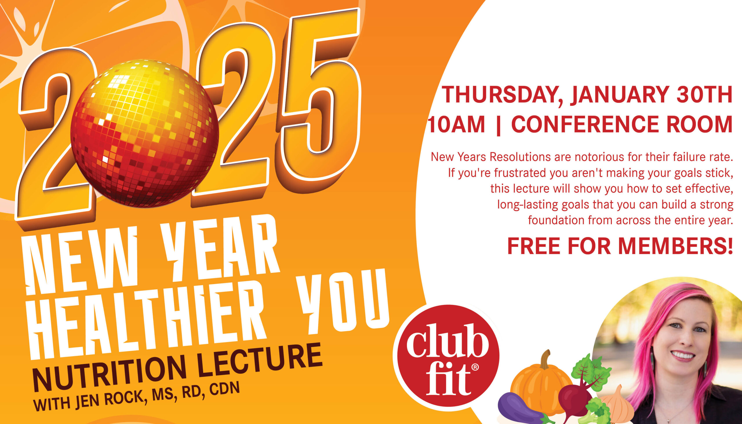 New Year, Healthier You: Nutrition Lecture with Jen Rock, MS, RD, CDN